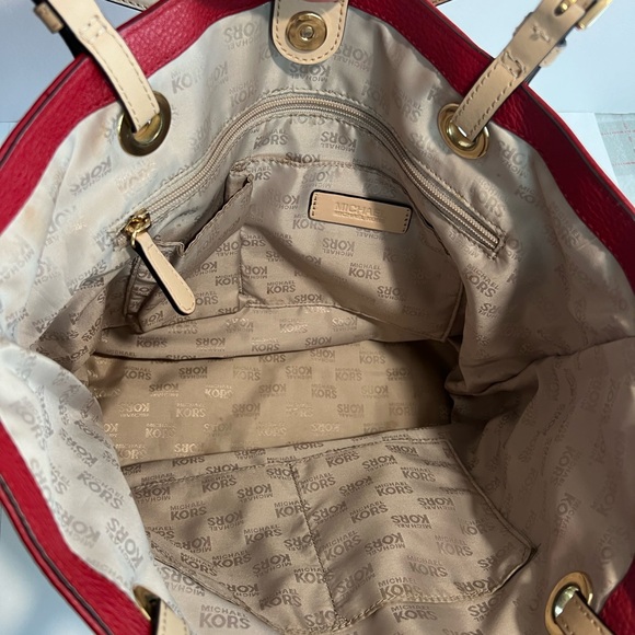 Michael Kors Red Pebble Leather
Tote Bag with Tan Straps - Picture 7 of 12